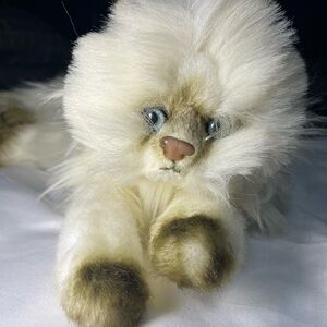 Vintage Yomika Persian Cat Plush Shaggy Furry Russ Stuffed Animal Toy